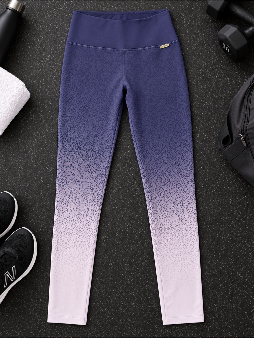 Cleo Harper Navy and Light Pink Two-Tone Leggings